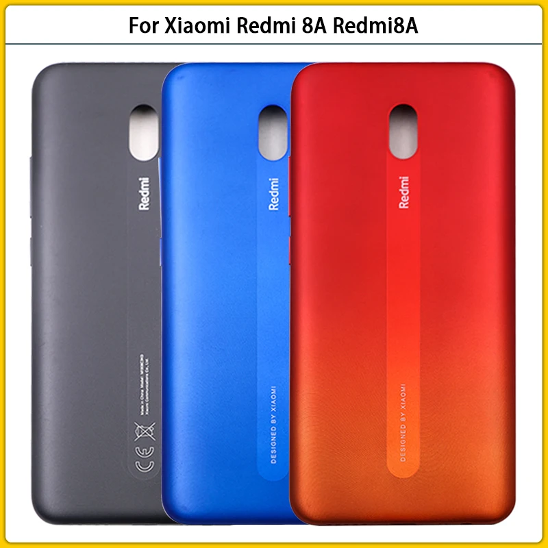 New For Xiaomi Redmi 8A Battery Back Cover Plastic Panel Rear Door Housing Case No NFC contact Replace | Мобильные телефоны и