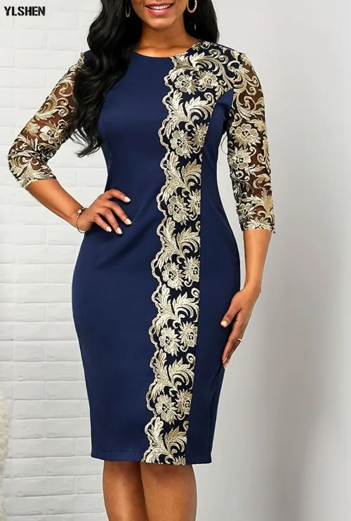 S-5XL African Dress Africa Dresses for Women New Dashiki Lace Embroidery Bazin Bodycon Dress Vestido Africano Robe Ladie Clothes 14