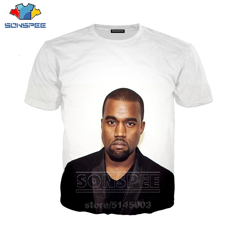4 Kanye Omari West футболка Новинка для мужчин женщин толстовка 3D принт Рэппер мода короткий рукав О образным вырезом хип хоп Топ уличный пуловер C009-1 - Цвет: 4