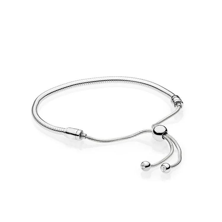 

Pan Europe And America Rose Gold Fine Silver Bracelet String S925 Silver Base Bracelets Simple Fashion Carrying Strap Women's Sn