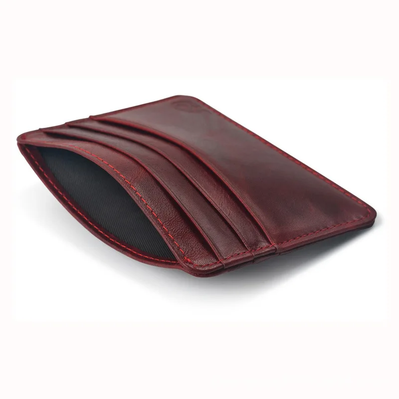 

Manufacturers Customizable Cattlehide Card Bag Credit Card Cover Bus Card Clamp Genuine Leather ID Card Bag VIP Card Bag Wallet