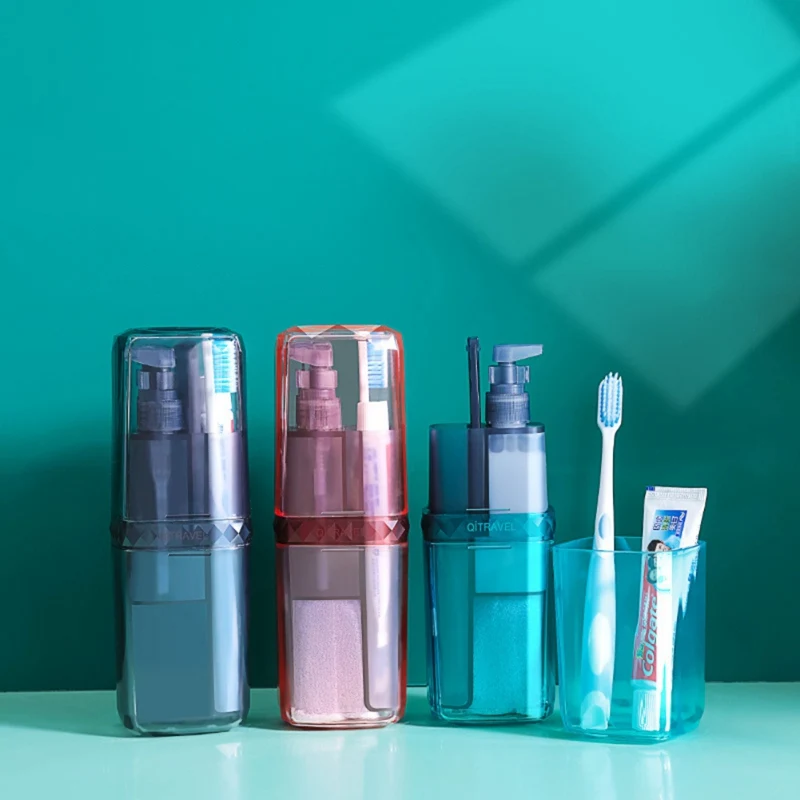 

Portable Toothbrush Cup Wash Set Storage Case Toothbrush Toothpaste Shower Gel Shampoo Comb Travel Kits Toiletry Sub Toiletri