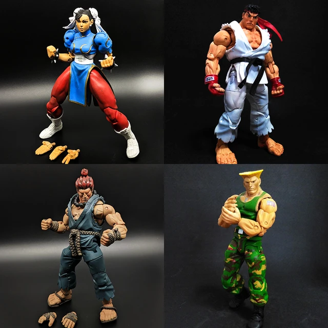 Bandai Streetighter 4 Ryu Guile Ken Chunli Akuma Joints Movable Action  Figure Model Toys