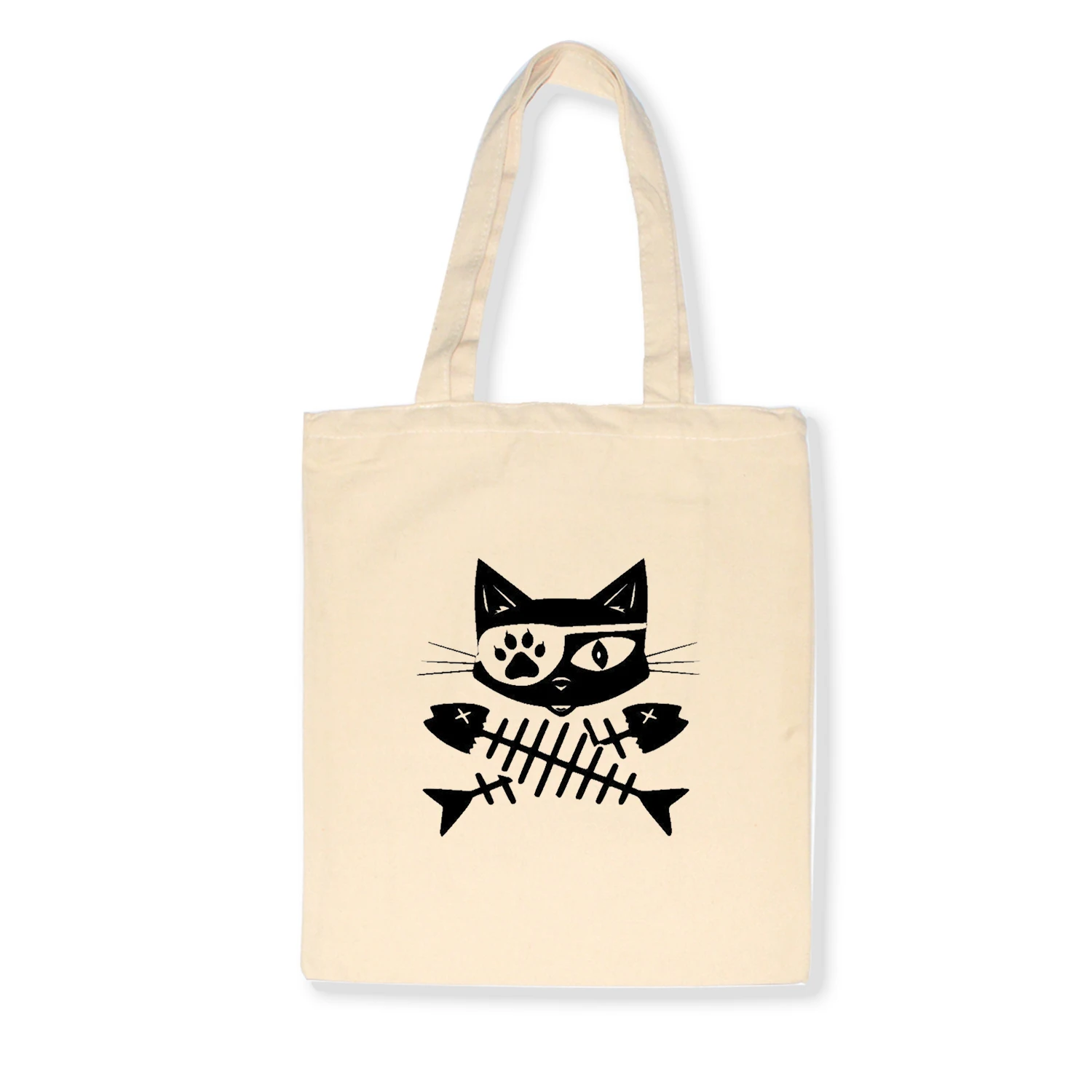 Women Canvas Shoulder Bag Cotton Shopping Tote Students' Simple Eco Environmental Shopper Bag Animal Cartoon Print Cat Deer - Цвет: R107BEIGE