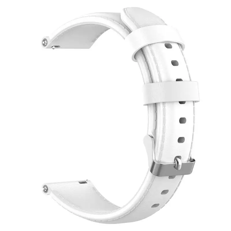 1 шт. 20 мм регулируемый кожаный Смарт-часы ремешок для Amazfit Bip - Цвет: Белый