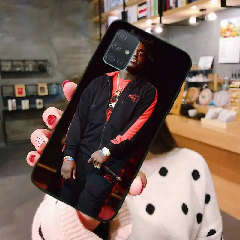 HPCHCJHM Kodak Black Rapper DIY Painted Bling Phone Case For Samsung A10 A20 A30 A40 A50 A70 A80 A71 A91 A51 A6 A8 2018