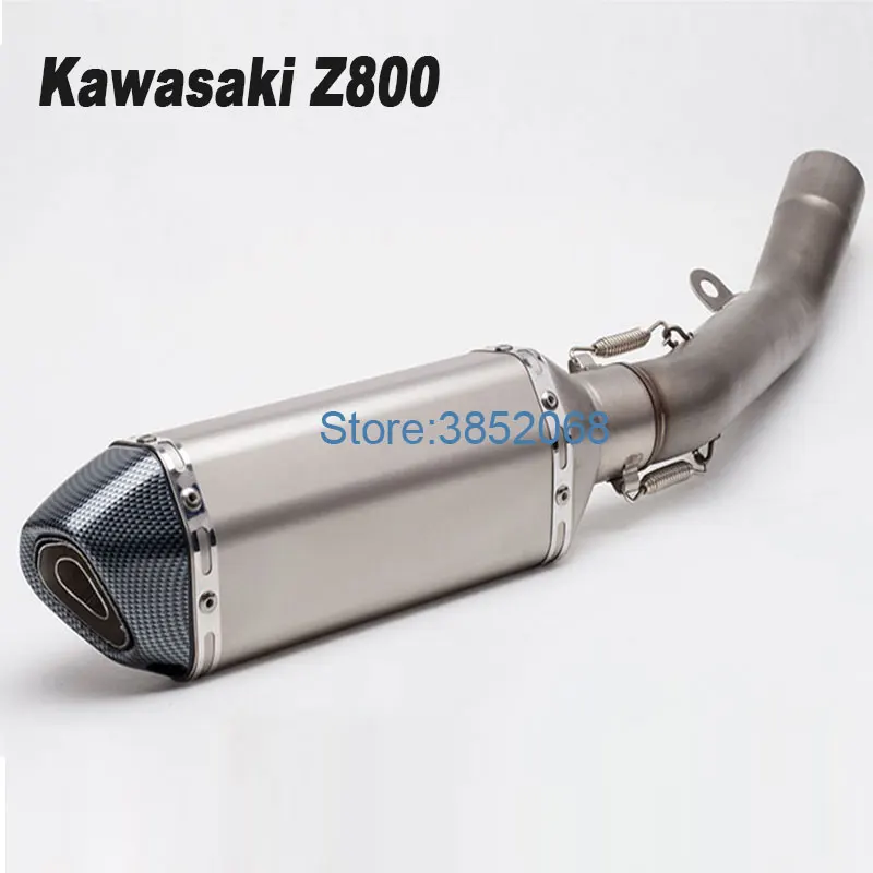 Мотоцикл Akrapovic выхлоп маленький шестиугольный глушитель Escape мотоцикл Mid Link Pipe Slip on для Kawasaki Z800 Z 800 2013