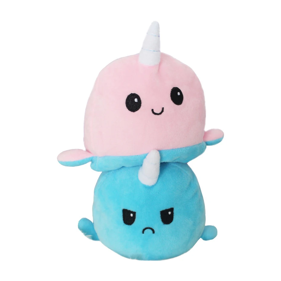 Funny Peluche Gato Kids Plushie Plush Animals Double-sided Flip Doll Cute Toys For Show Different Moods Double-Sided | Игрушки и хобби