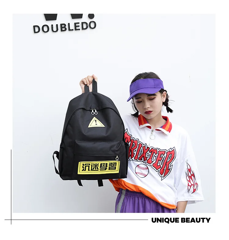 Currently Available Wholesale Canvas Students Backpack Outdoor Large-Volume Backpack Korean-style Schoolbag a Generation of Fat