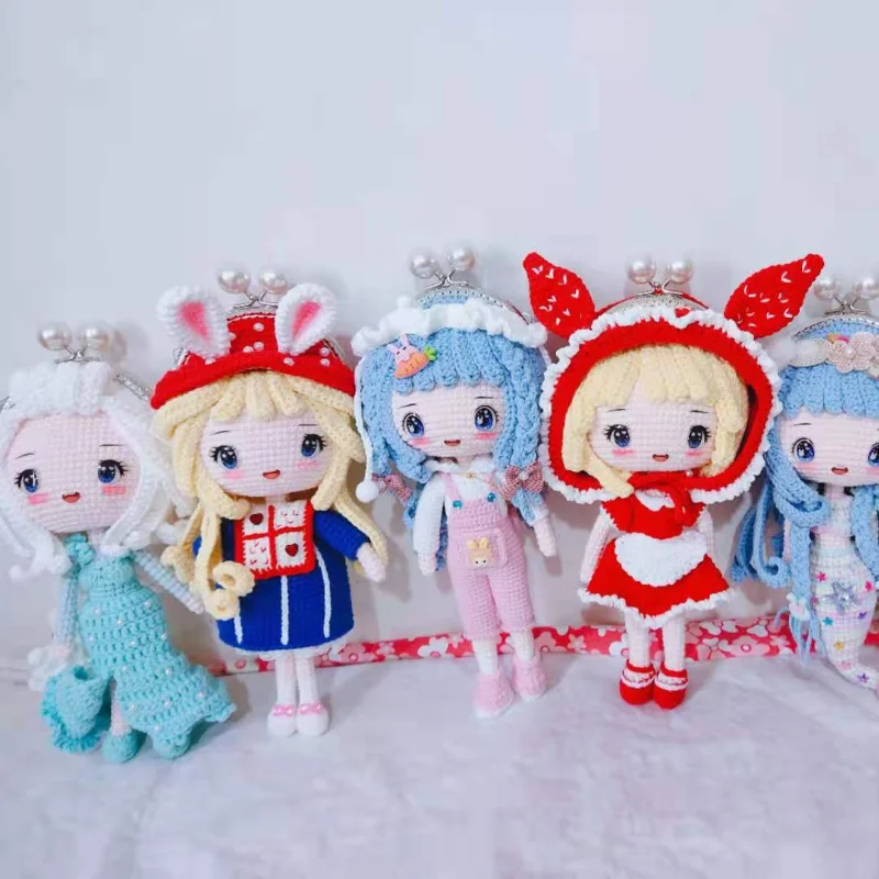 

Принцесса Эльза крючком куклы металлические открывающиеся сумки ручная работа Металлическая Рамка Поцелуй замок сумки крючком сумка на плечо подарок