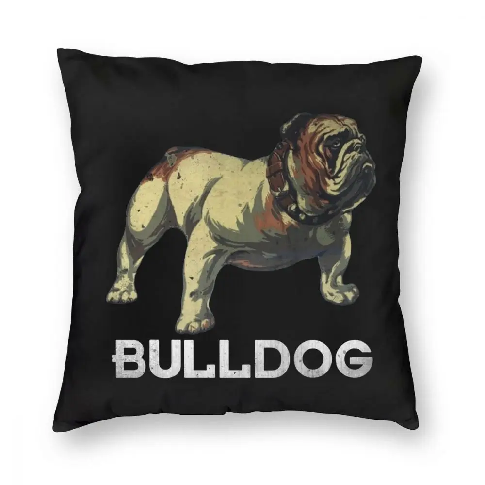 

Bulldog Pattern Throw Pillow Covers Square Pillows Case Decorative Bedroom Livingroom Sofa with Zipper