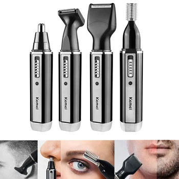 

4 In1 Electric Ear Nose Trimmer For Men Shaver Rechargeable Hair Removal Eyebrow Trimer Safe Lasting Face Care Tool kit