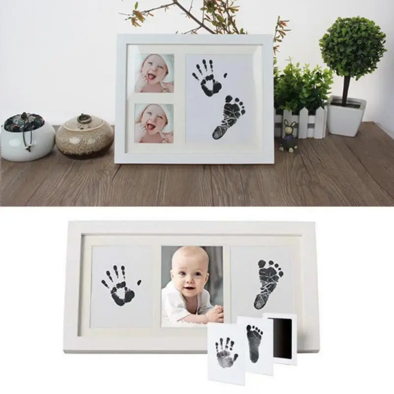 Cute Inkless Wipe Baby Kit-Hand Foot Print Keepsake Newborn Footprint Handprint 