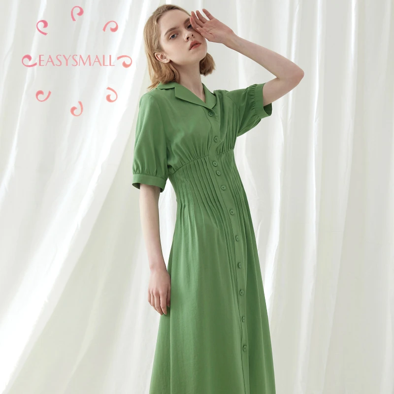 EASYSMALL, женское платье, модное, стиль кантри, авокадо, зеленое, высокого класса, Vestidos, вечерние, уличная одежда, высокая талия, короткие платья
