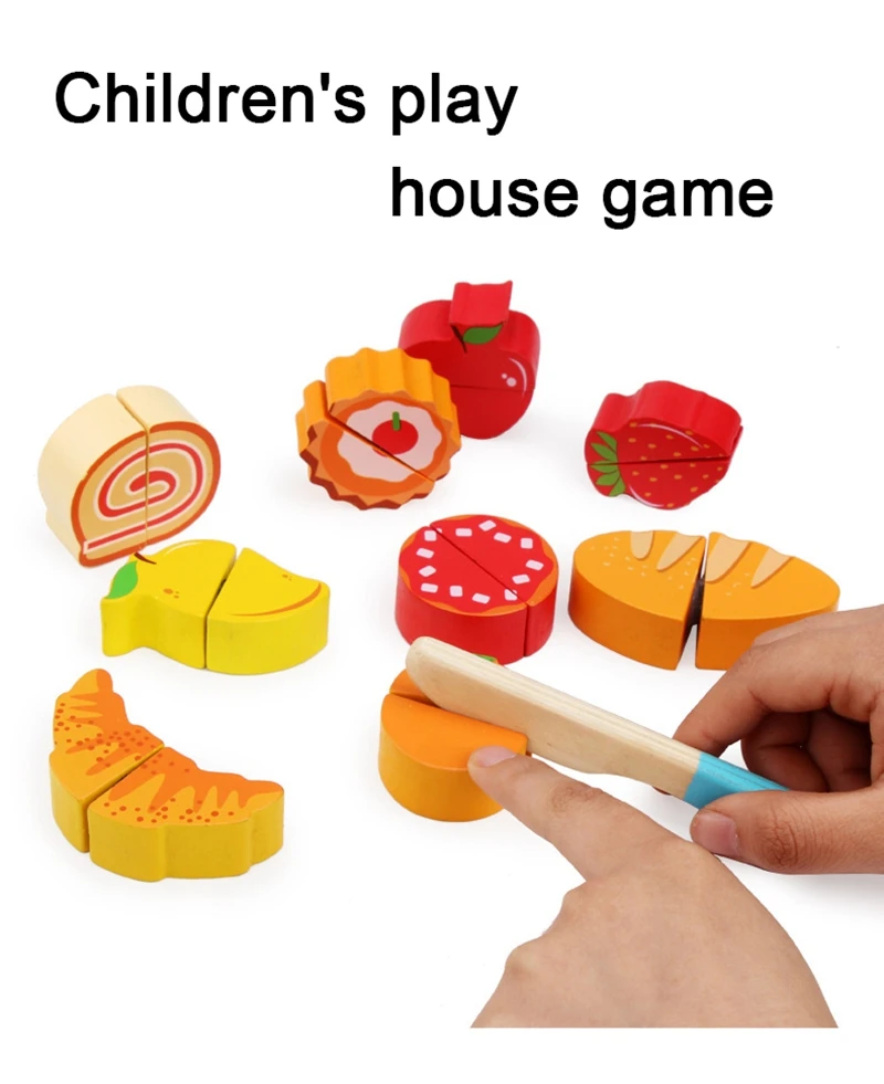 Let'S Make 1 набор деревянных магнитных детских игрушек, детская посуда, игровой домик, фруктовая игрушка, имитация овощей, кухонные развивающие игрушки