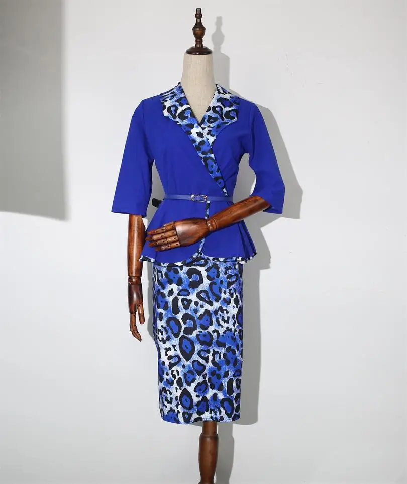Элегантный модный стиль Африканский Женский комплект из двух предметов топ и юбка L-XXL