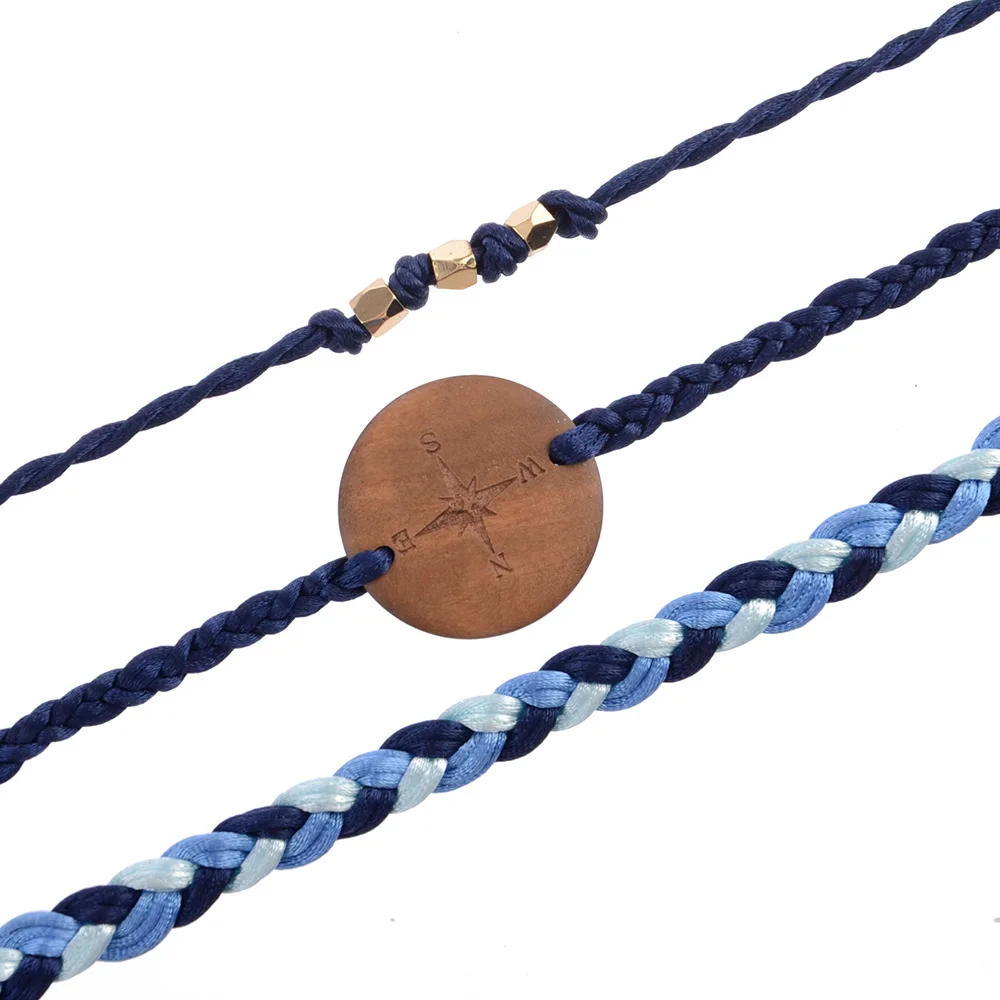 3 шт./компл. браслеты из бисера в стиле бохо красочные плетеные ручной работы