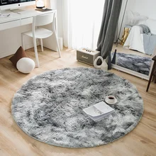 Круглый ins ковер для спальни с сеткой, красный напольный коврик для гостиной, полный прекрасного ковра в скандинавском стиле, плюшевый моющийся