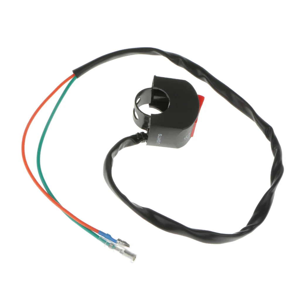 Черный мотоциклетный противотуманный светильник переключатель 7/" Руль 12V DC электрическая система упаковка 1
