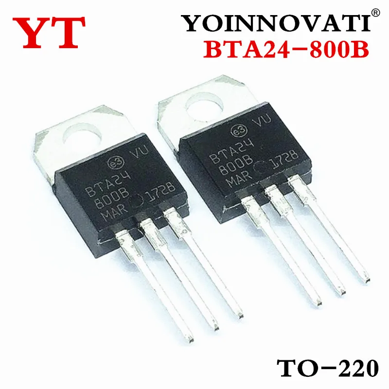 

100PCS BTA24-800B BTA24-800 TO-220 IC
