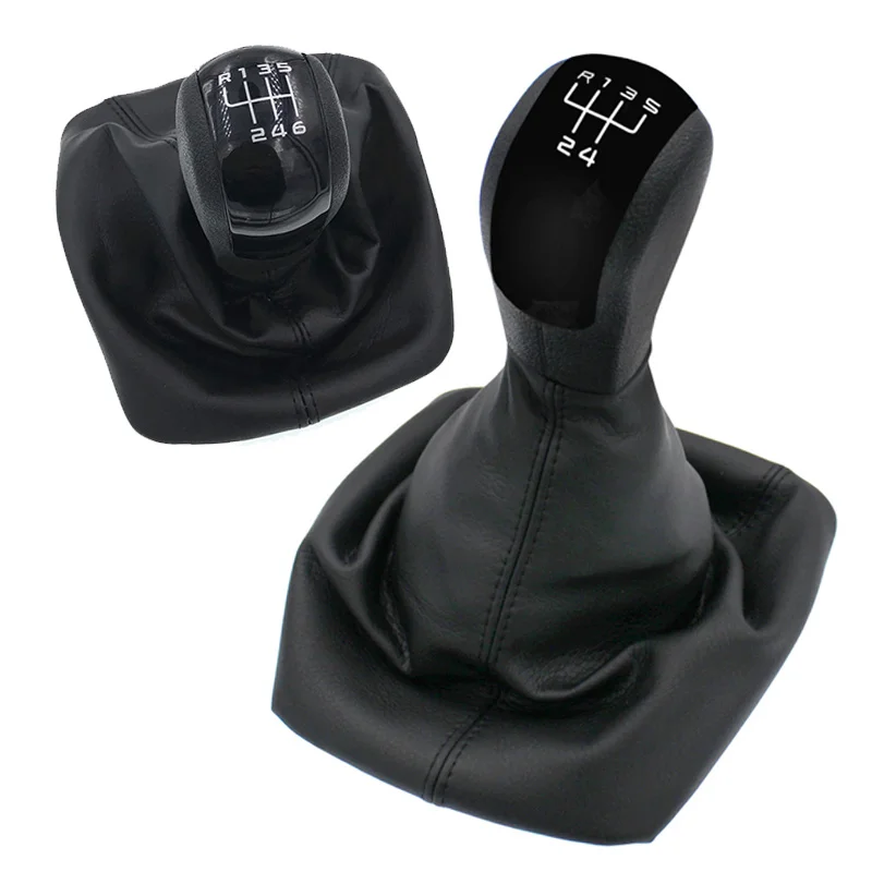5 / 6 Speed Gear Lever Stick Shift Knob Leather Boot For Skoda Octavia 2 A5 A6 2004 2005 2006 2007 2008 2009 2010 2011 2012 2013 |