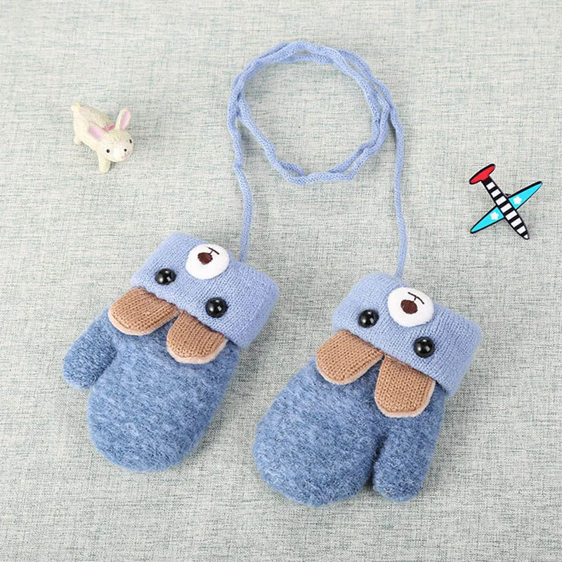 Blue Gloves 2 шт./компл. модные носочки для новорожденных Шапки вязаные крючком Теплые Кепки Дети Ясельного возраста для мальчиков и девочек, защищает шапка с ушками для малышей Зимние Кепки s+ наборы с шарфом - Цвет: Blue Gloves