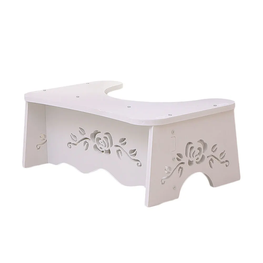  Wooden Portable Non-slip Toilet Stool Bench Aid Step Foot Stool Potty Anti-constipation Bathroom fo