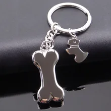 Брелок в виде собачьей кости творческий брелок для ключей кольцо Прохладный Хэллоуин небольших подарков-с лазерной надписью