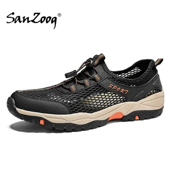 

Mesh Breathable Men Trekking Shoes Outdoor Hiking Camping Tourism Treking Trail Mountain Tracking Trecking Summer New 2020