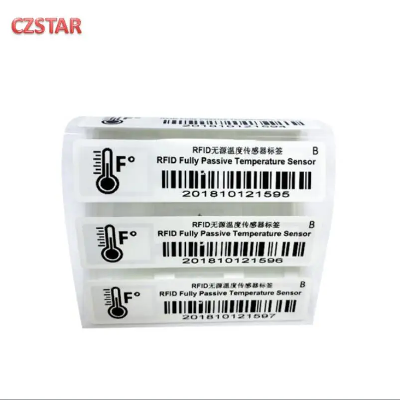 

UHF RFID Fully Passive Temperature Sensor Sticker Tag for cold-chain logistics