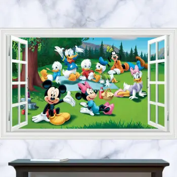 

Removable Mickey Mouse 3D Window Decal Art Wall Sticker Home Decor Art Mural