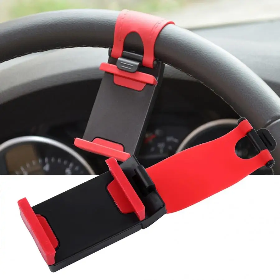 phone grip Car Steering Wheel Bike Clip Mount Holder Stand Cradle for iPhone Samsung GPS JJ smartphone holder | Мобильные телефоны