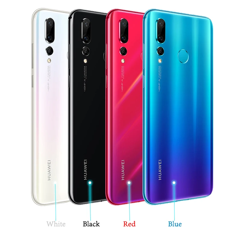 HUAWEI Nova 4, мобильный телефон, 6,4 дюймов, 6 ГБ, 128 ГБ, Kirin 970, четыре ядра, отпечаток пальца, разблокировка лица, GPU Turbo, 4* AI камеры