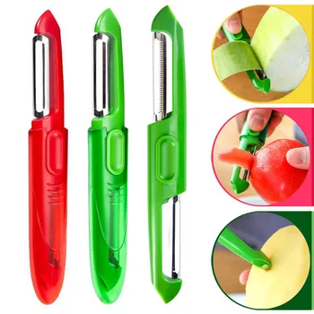 

2020 Stainless Steel Blade 3 In 1 Cucumber Tomato Peeler Kitchen Accessories Portable Multifunctional Fruit Melon Planer Grater