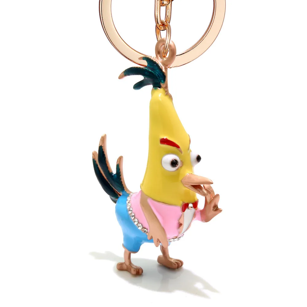 Новинка 2020 модный брелок из сплава с кристаллами в виде цыпленка модные