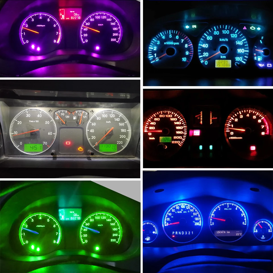 10X T5 Led ڵ ׸  W3W W1.2W ǥñ    Ǳ   ڵ ȣ 12V ȭƮ 