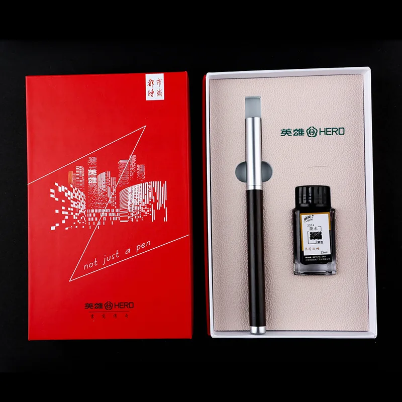 

Hero HERO2069 Ebony Brush with Ink Small Regular Script Brush Large And Medium Small Regular Script Writing Brush Usable Ink Sac
