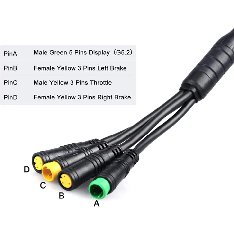 Cavo Splitter 1T2 Per Bafang BBS01/BBS02/BBSHD - Connettore Per Leva Freno E Sensore Cambio Bici Elettrica