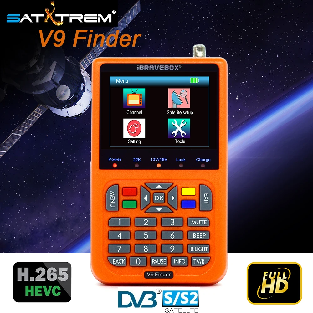 V9 Finder HD DVB-S/S2 спутниковый высокой четкости H.265 MPEG-4 DVB S2 измеритель Full 1080P FTA Satfinder 3 5