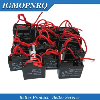 

1pcs CBB61 starting capacitance AC Fan Capacitor 450V CBB Motor Run Capacitor 1UF 1.2UF 1.5UF 2UF 2.5UF 3UF 5UF 10UF 12UF 16UF