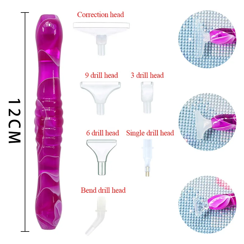 Diamond Painting Pen 5D Resin Point Drill Pens Tools DIY Handmade Embroidery Cross Stitch Colorful Point Pen Sewing Accessories Diamond Painting Accessories