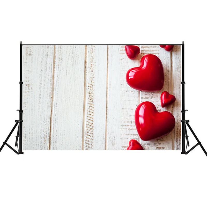 

WHISM Creative Heart-shaped Photography Background Cloth 5x3 Feet Sleek Minimalist Style Photo Canvas