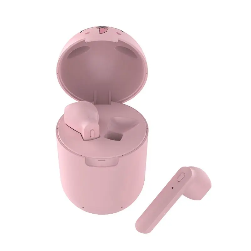 Blueteeth 5 0 Headsets Mini TWS Wireless Headphones with Cartoon Storage Box 203A