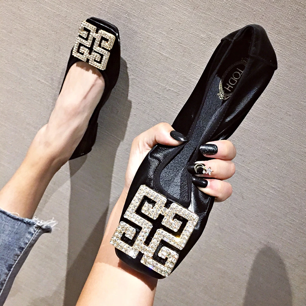 Slip on Shoes Women Ballet Flats Shallow Boat Shoes Woman Female Flat Shoe Embroide Red Spring Summer Fashion women loafers