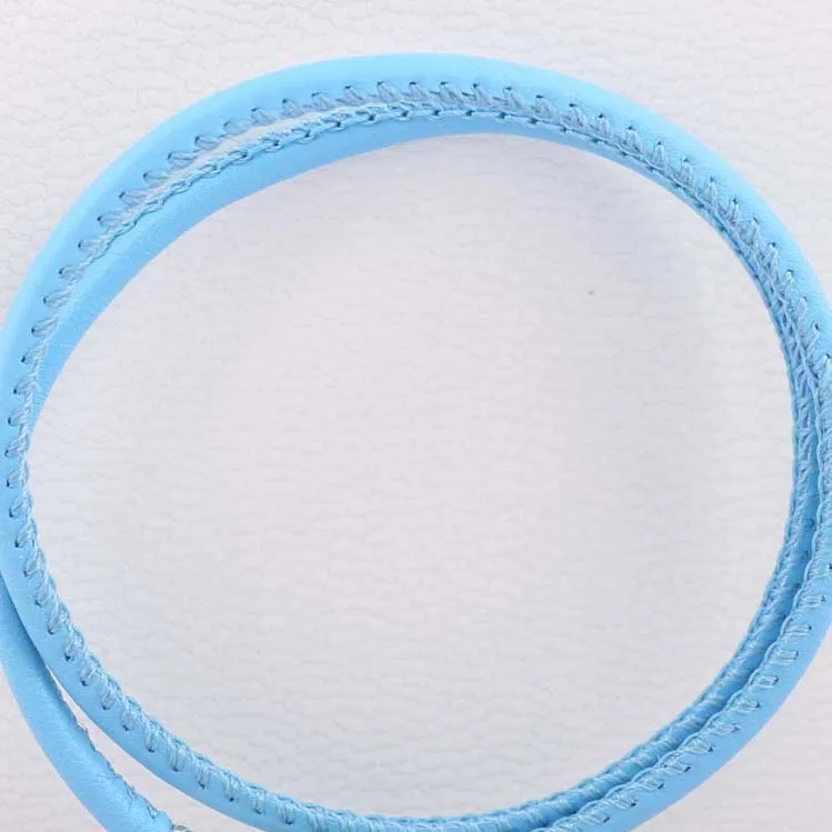 Blue Новое 925 пробы Серебряное ожерелье, кожаное колье с регулируемой скользящей застежкой, ожерелье для женщин, свадебный подарок, Европейское ювелирное изделие - Окраска металла: Blue