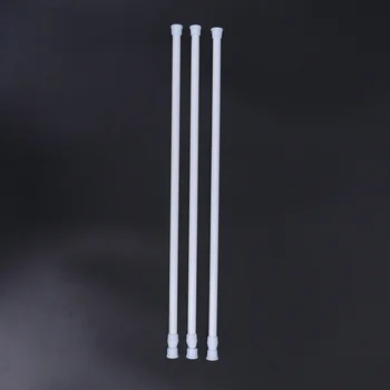 

3Pcs Shower Curtain Rod Portable Durable Practical Multi-function Telescopic Bar Shower Curtain Rod Adjustable Curtain Rod for B