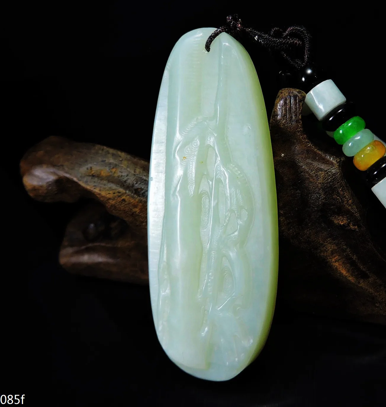 

Jade Jewelry Certified Hetian Jade Pendant Hand-Carved Bamboo means Promotion Jadeite Necklace Pendant Gift No Treatment 085f