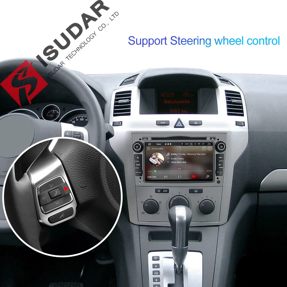  Isudar 2 din Auto Radio Android 9 For OPEL/ASTRA/Zafira/Corsa Octa Core RAM 4GB GPS Car Multimedia 
