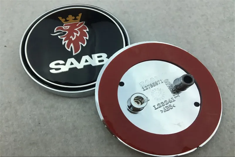 [ ] 20 шт. автомобильный Стайлинг ABS пластик 68 мм SAAB Передние Эмблемы задний хвост багажник значок капот логотип наклейки авто аксессуары
