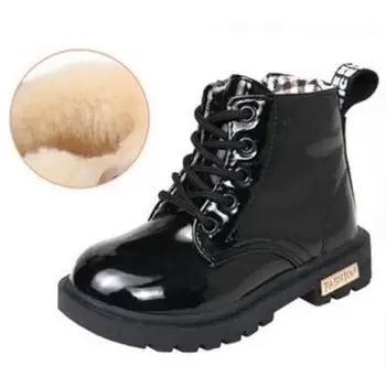 

Children Motorcycle boots PU Leather Waterproof Boots Winter Kids Snow Boots Brand Girls Boys Shoes Rubber Boots